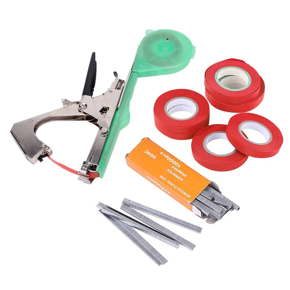 Tapetool for garden plants with 6 rolls of ribbon for branches of hand-bonding plants to bind pruning shears tool for vegetable flower ribbon