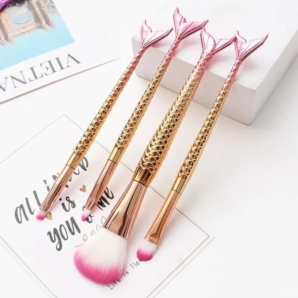 4 pcs/set powder brush for make-up soft fiber fard for eyebrow brush for eyeliner beauty tool brush for highlighter