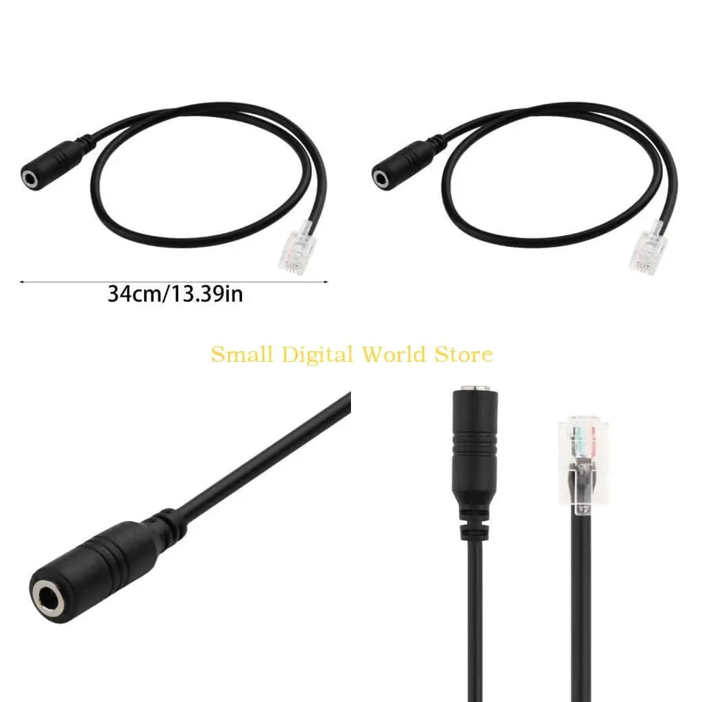 77ub da 3,5 mm per femminile a 4p4c rj9 cavo convertitore adattatore auricolare maschio