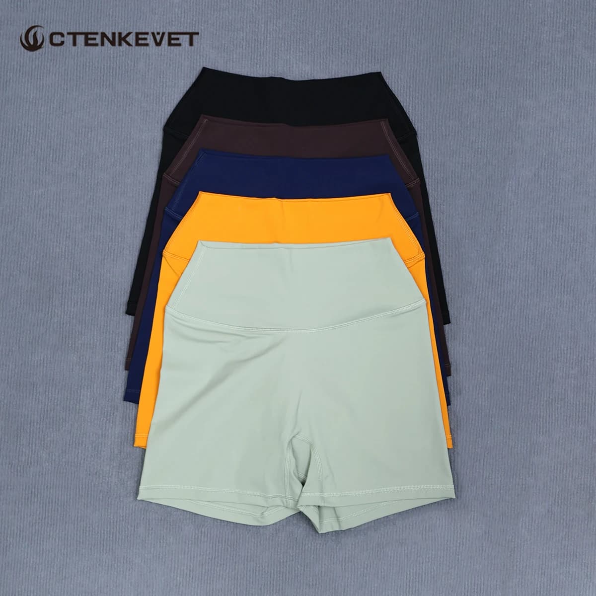 Ctenkevet Pantaloni da yoga estivi a vita alta da donna, leggings da allenamento ad asciugatura rapida che sollevano i glutei, pantaloncini fitness per corsa e ciclismo