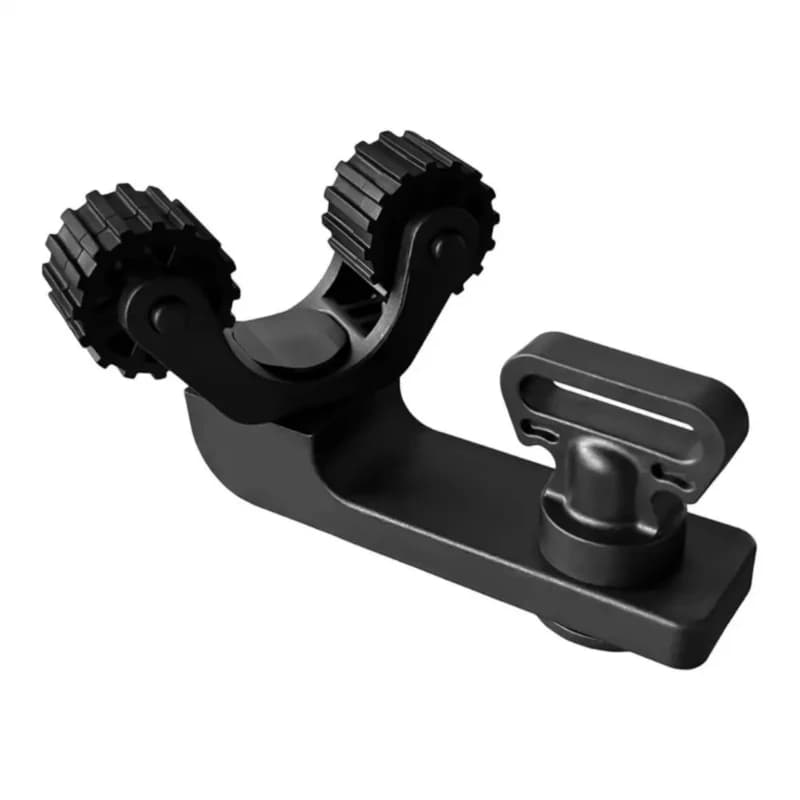 Adjustable Paddles Shafts Support for Kayaks Gear Organization, Black Canoes Paddles Clip Mount with Textured Roller for JOME