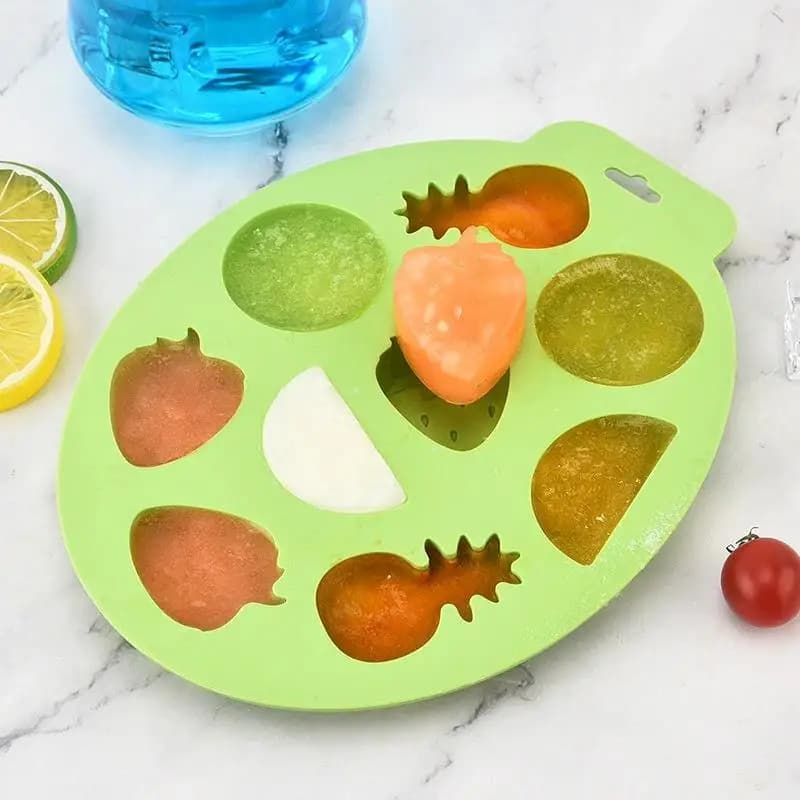 Stampo in silicone 3D a forma di frutta (ananas, fragola, arancia, limone) per caramelle, cioccolato, dolci, cubetti di ghiaccio, sapone fai da te, decorazioni per torte.