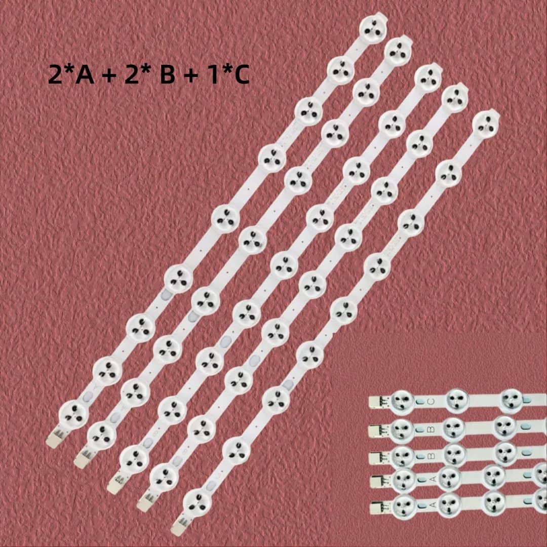 TV LED Bars For TD Systems K40DLV1FSM LED Backlight Strips Kit 9LED Lamps Lens 5 Bands 9FLHY168D 39PF3025D 39FHD-CNOV 39FPD274D