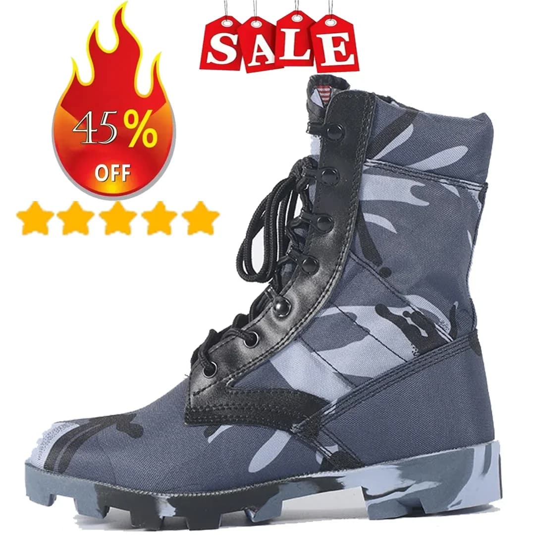 2026 Nuova vendita calda Camflouge Uomo Stivali da combattimento Escursionismo all'aperto Deserto Scarpa Giungla Off-Road Training High Top Tactical Botas