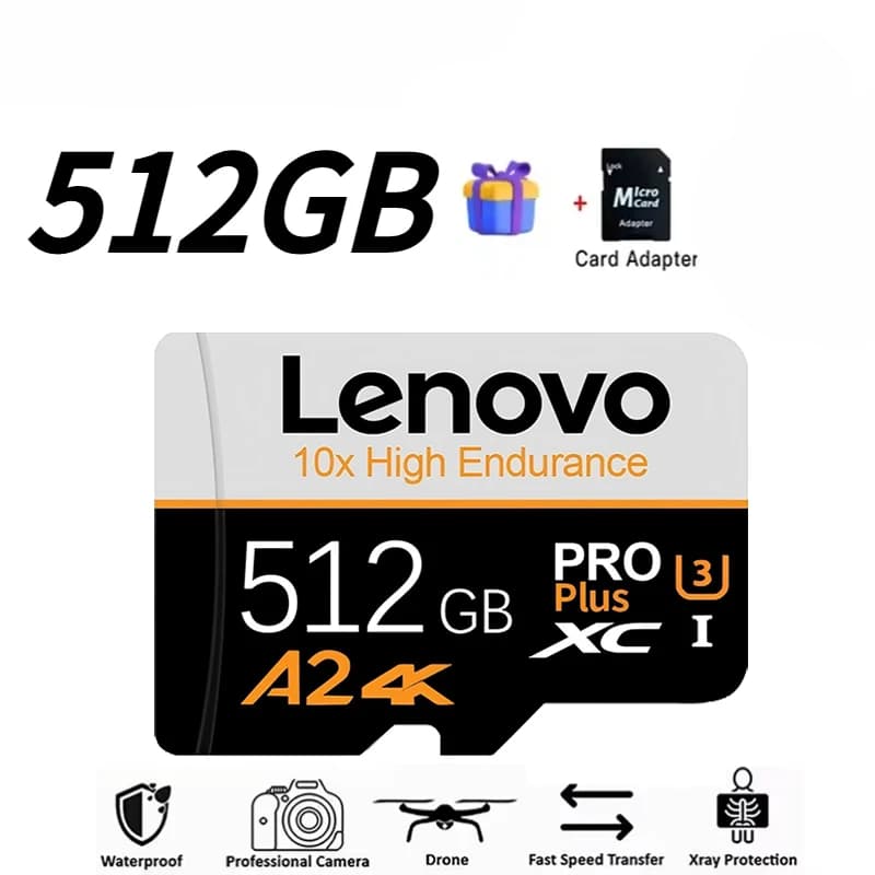 Lenovo Class10 Memory Card 512GB 16GB High Speed Full HD Video 256GB MINI SD Card 128GB 256GB 32GB 64GB Newest Micro Card for Ph