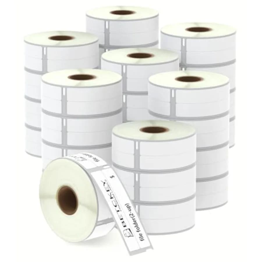 Etichette per cartelle compatibili con DYMO 30277 9/16" x 3-7/16" (2-UP) - Compatibili con DYMO Labelwriter 450 4XL NON COMPATIBILI con 550 e 5X