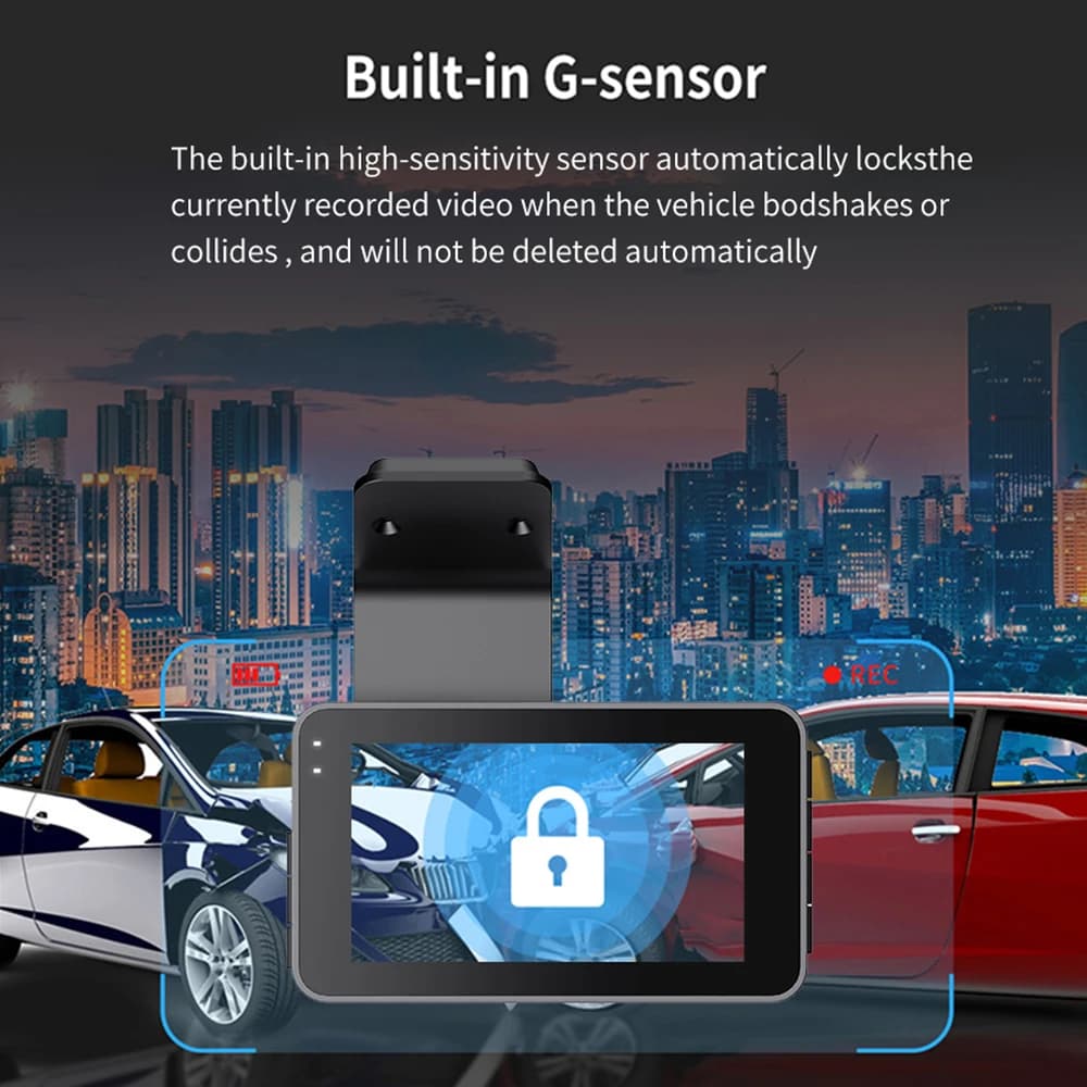 Dash Cam Double Lenten 1080P Full HD Camera for Vehicles WiFi GPS Auto DVR Night Vision Parking Monitor Video Poster View Black Box