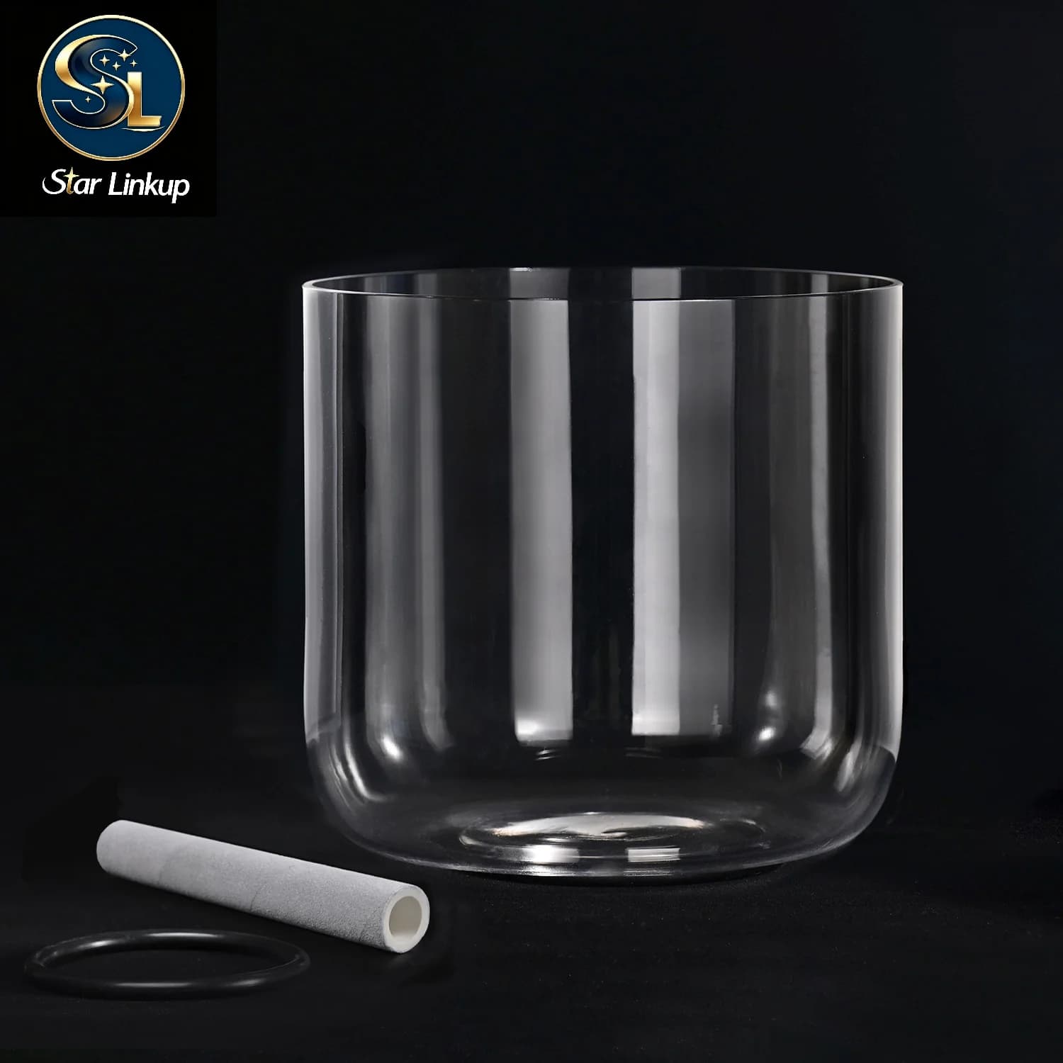 STAR LINKUP 440Hz Clear Quartz Crystal Singing Bowl, Free Mallet Included, Sound Healing Meditation Yoga Chakra Therapy Instrument