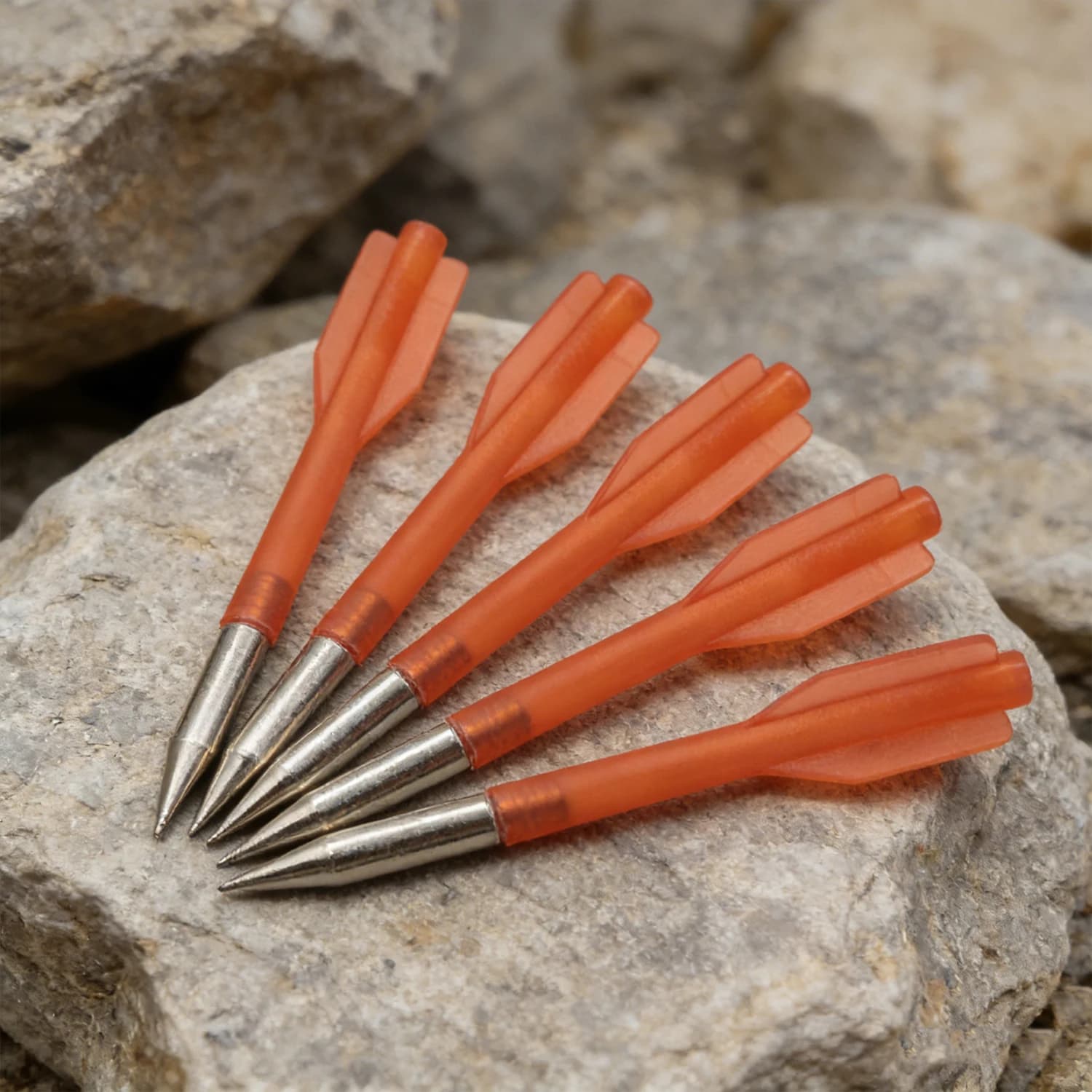 3-Fletching Slingshot Darts Orange Cone Tip Target Practice Outdoor Sports Accessories