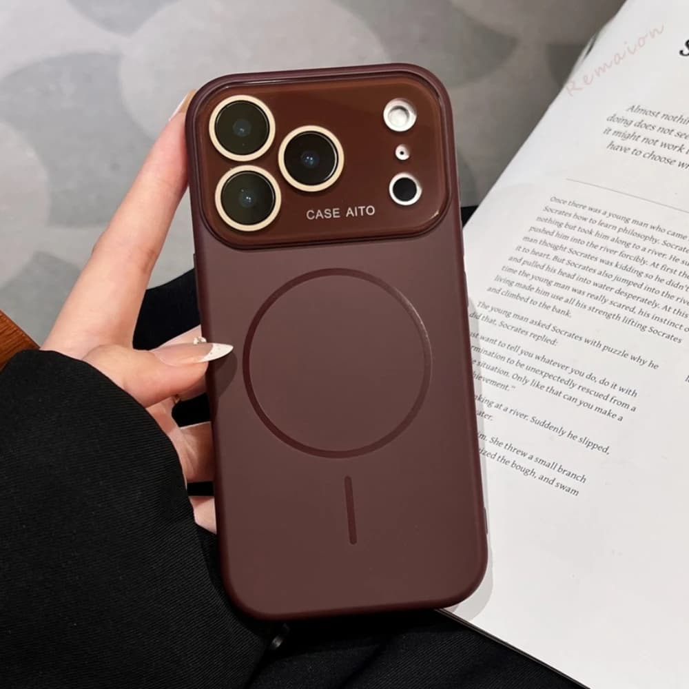 Big Window liquid silicone phone case for iPhone 17 Air 16 15 14 Plus 12 13 16 Pro Max, official Magsafe soft protective cover