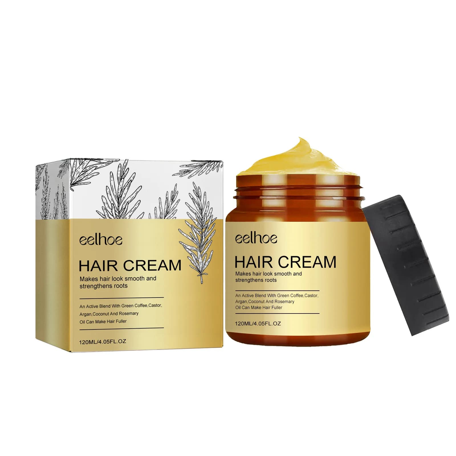 EELHOE Crema Idratante per Capelli al Rosmarino per la Crescita dei Capelli Femminili, Maschera Magica Anti-Crespo e Anti-Secchezza, Trattamento Lisciante alla Cheratina