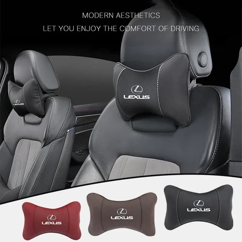 Car Headrest Leather Neck Pillow Auto Interior For Lexus RX330 IS250 Ct200h ES300h RX350 IS300h NX300h RX400h ES350 Head Support