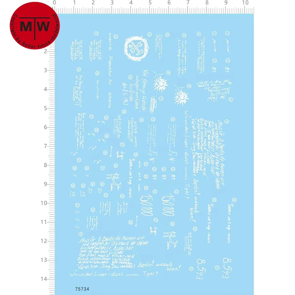 Decalcomania del Logo del serbatoio in scala 1/48 per kit modello 75734