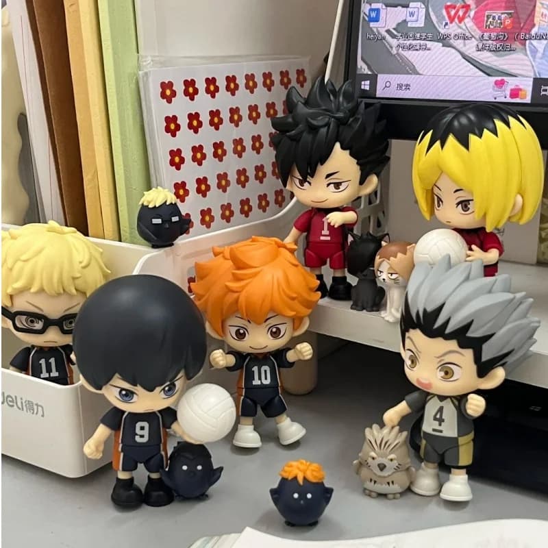 Keepplay Haikyu!! Volleyball plane! Blind Box series: Toys to assemble with zipper, figurines, action figures anime, models, surprise gift
