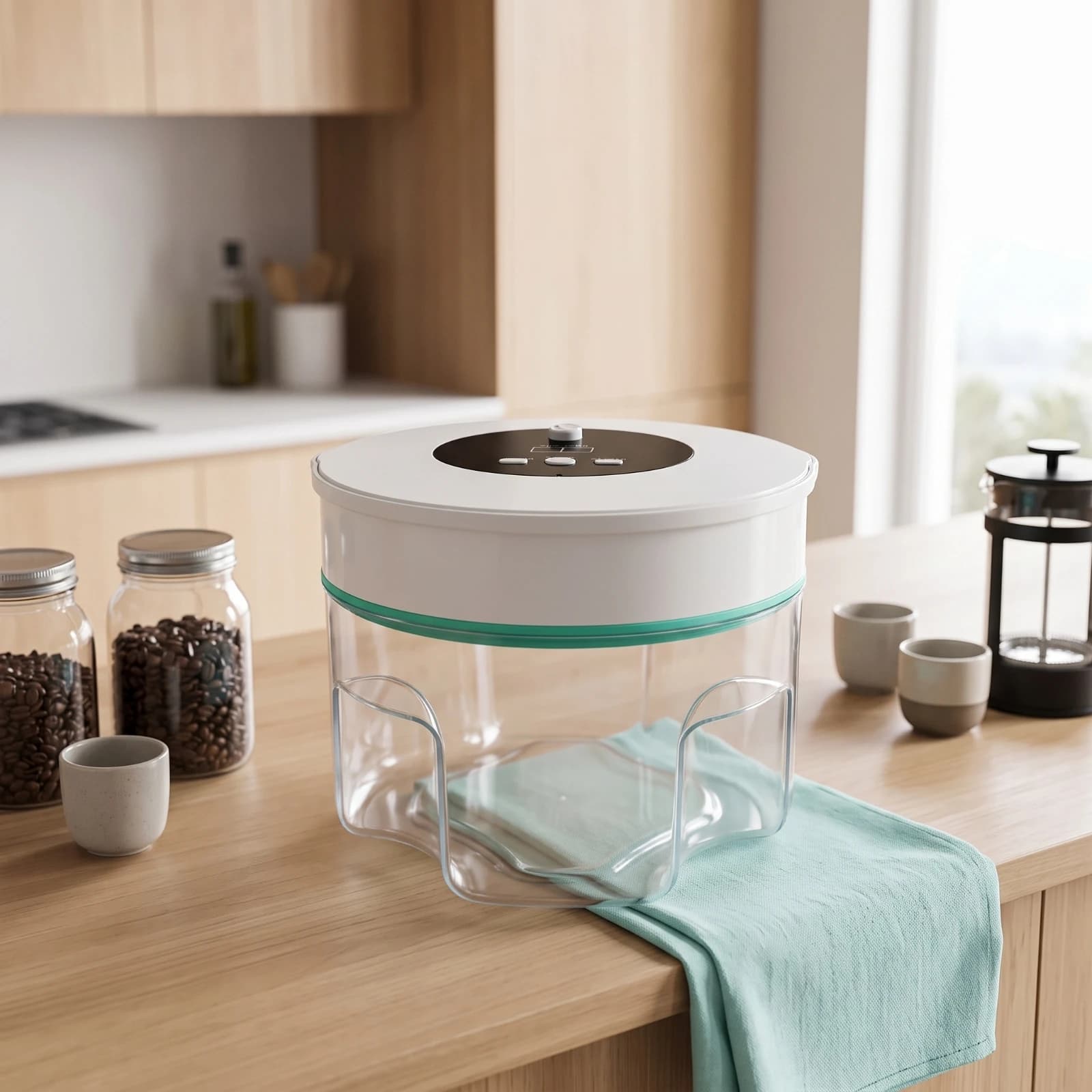 Vacuum Storage Jar Sealed Food Storage Container with Vacuum Seal Airtight Jar with Pump Minimalist Airtight Canister Large