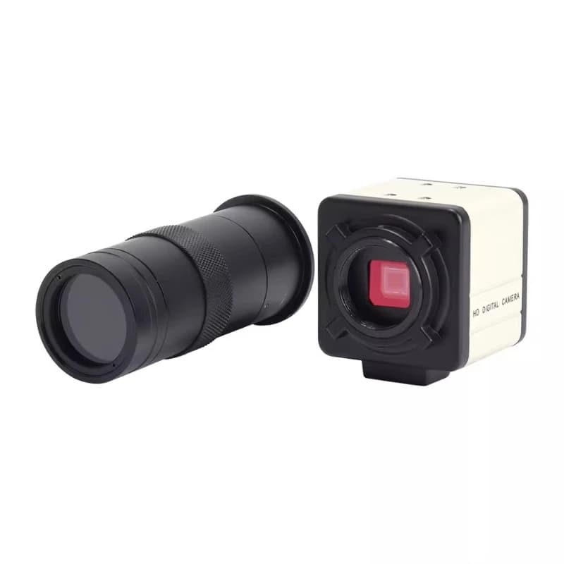 Telecamera Microscopica Industriale HD CCD 1200 Line con Attacco BNC e Oculare Microscopio con Lente 100x
