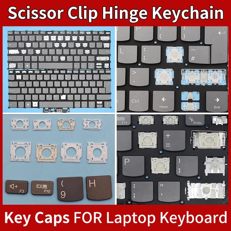 Sostituzione Keycaps cerniera a Clip a forbice per LENOVO IdeaPad 5 Pro-14ACN6 Pro-14ITL6 5-14ALC05 portachiavi con tastiera