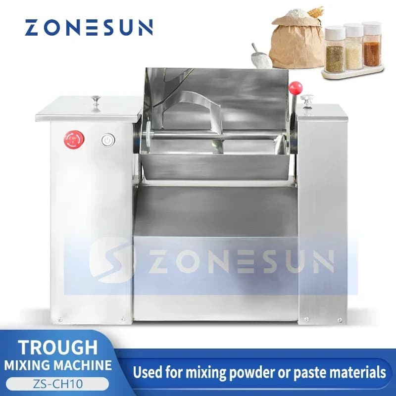 ZONESUN ZS CH10 10 litre powder mixer for flour cereals Stainless steel paste mixer Home commercial production pretreatment
