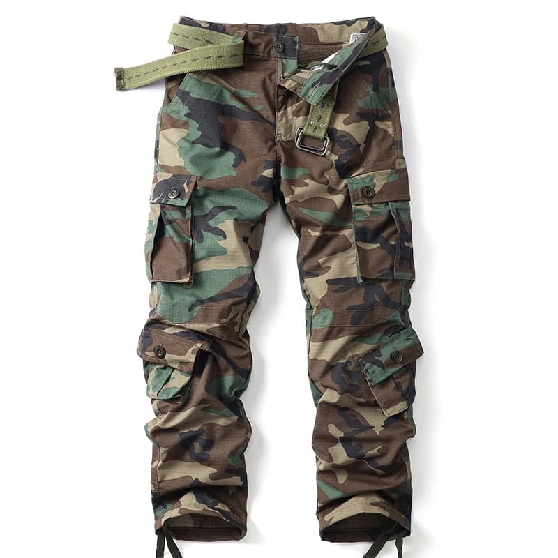 AKARMY Pantaloni cargo da uomo a gamba dritta con tasche multiple con patta mimetiche, pantaloni larghi casual da esterno, pantaloni da lavoro per uomo (senza cintura)