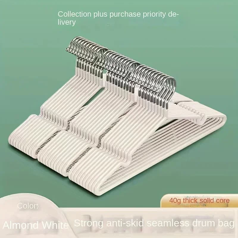 20-piece hangers with non-slip design, no-track clothes hanger, robust and resistant hangers