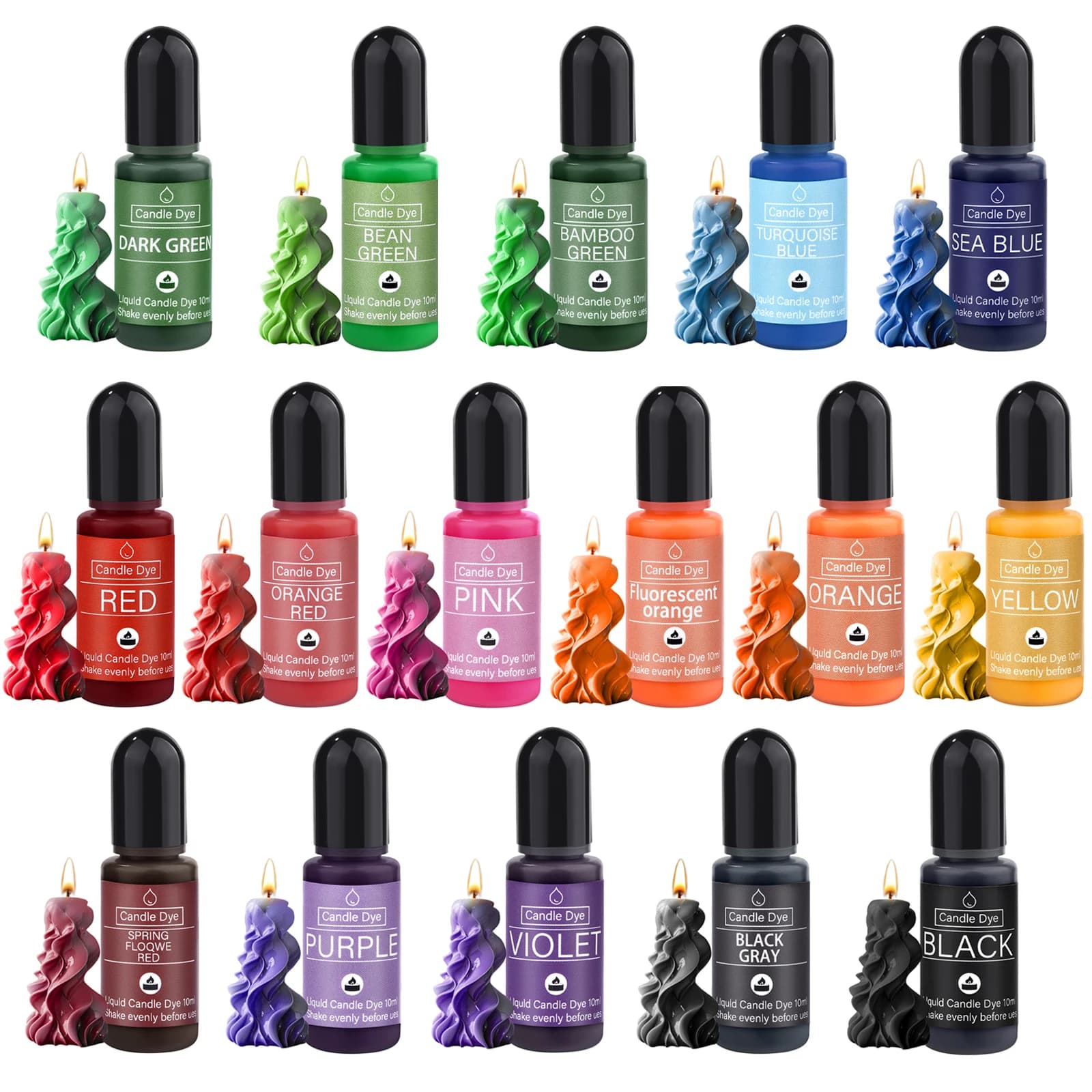 10ml/Bottle 16 Colors Candle Soap Coloring Dye Highly Concentrated Soap Toning Pigment DIY Scented Candle Color Essence