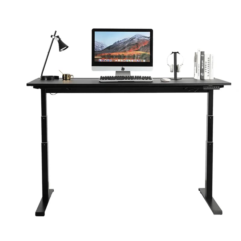 Electric Height Adjustable Standing Gaming Desk Dual Motors Computer Laptop Table With Led RGB Light