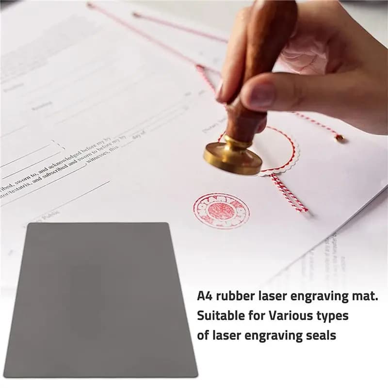 A36T-3X Rubber Stamp Sheet For Lasers Engraving Machine With A4 Size 2.3Mm (Dark Gray)