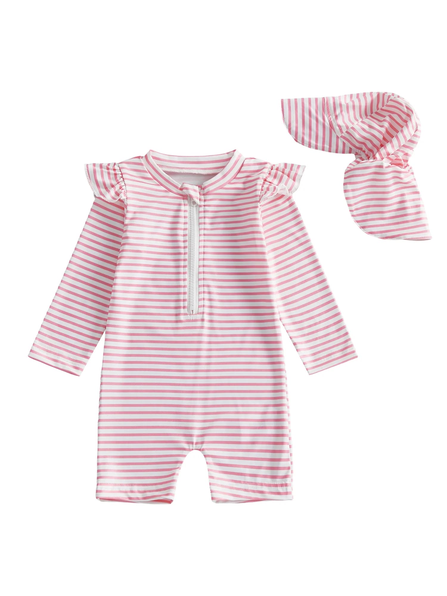 Kids swimsuit with sunscreen UPF 50, long sleeved, anti-UV, with swimming hood