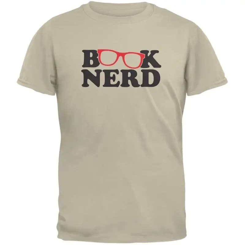 Maglietta per adulti Libro Nerd Sand