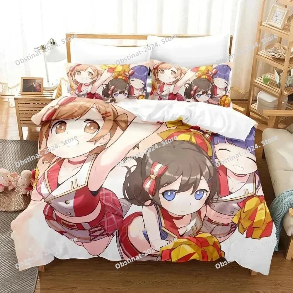 Anime Shoujo Kageki Revue Starlight Set biancheria da letto Copripiumino Set letto Copripiumino Federa Trapunte king Queen Size Ragazzi Adulti