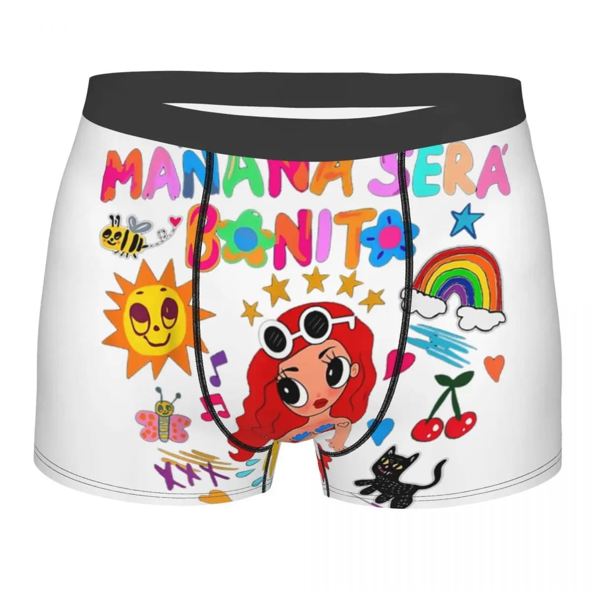 Cool Manana Sera Bonito Pantaloncini boxer da uomo con stampa del cantante colombiano Karol G, slip elasticizzati, intimo maschile