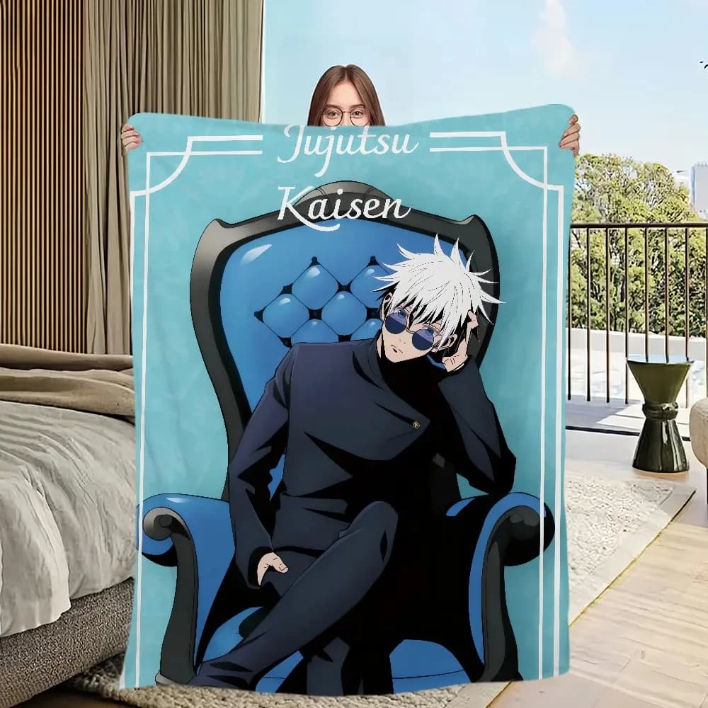 Gojo Storu Comoda coperta di lana morbida e calda, regalo in flanella comica, adatto per biancheria da letto domestica e biancheria da letto scolastica, dormitorio Essent