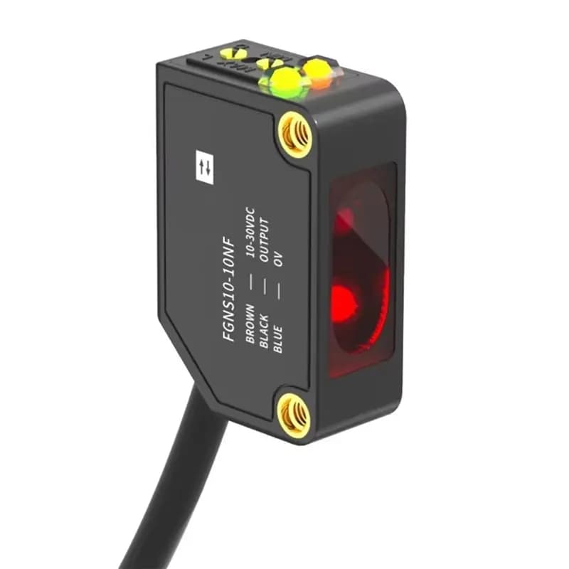 Sensore Ottico-Elettronico B63B-FGNS10-10NF 24V a Riflessione Diffusa, Concentratore Visibile Rosso per Rilevamento