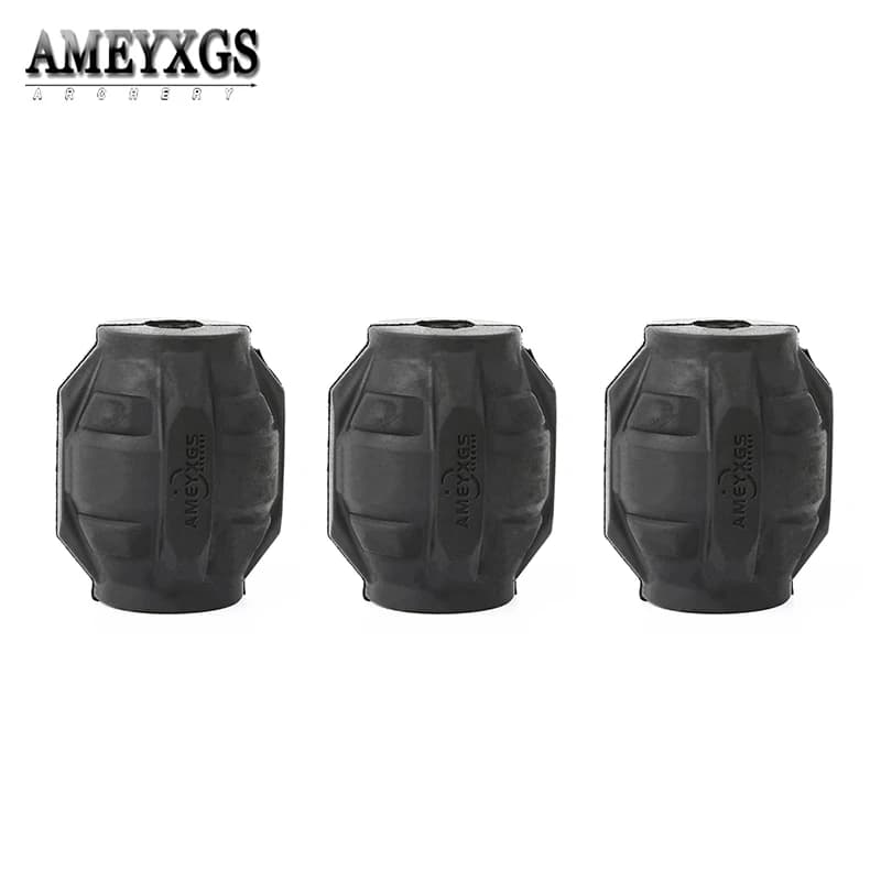 3 pezzi tiro con l'arco barra di equilibrio sfera ammortizzatore ammortizzatore in gomma 1/4 filo tiro al bersaglio caccia arco stabilizzatore palla