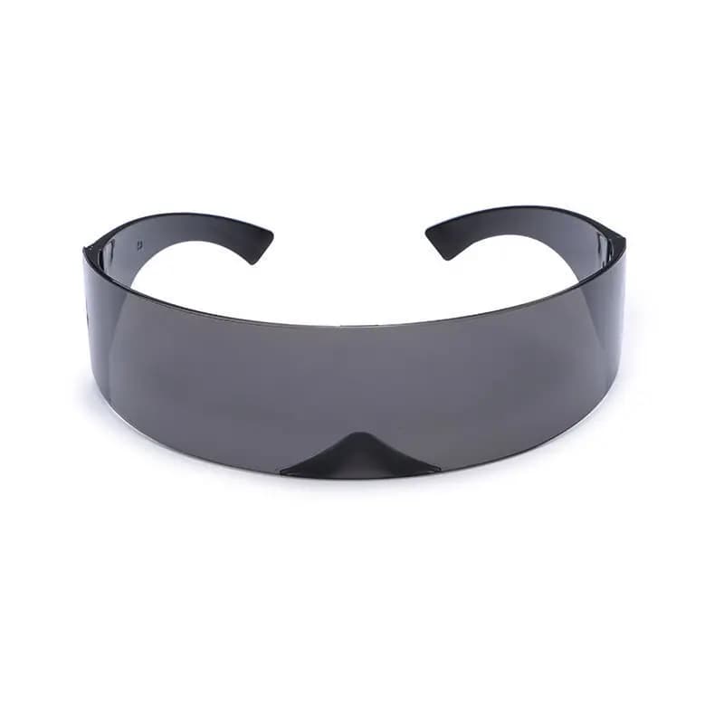 European and american cyberpunk tech sunglasses - women's influencer makeup ball photo prop - integrated protective eyewear