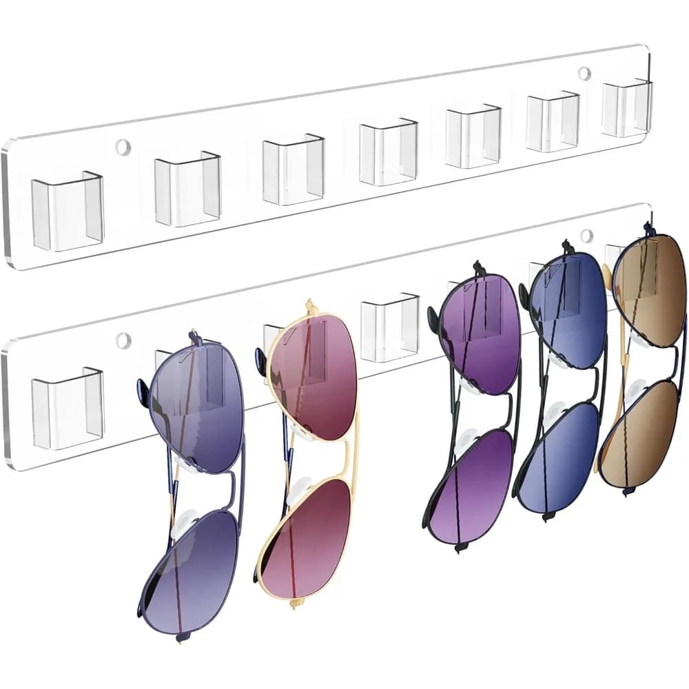 Acrylic Sunglasses Display Wall Holder Organizer Rack for Multiple Glasses Office Home Decor Unique Gift for Women Men
