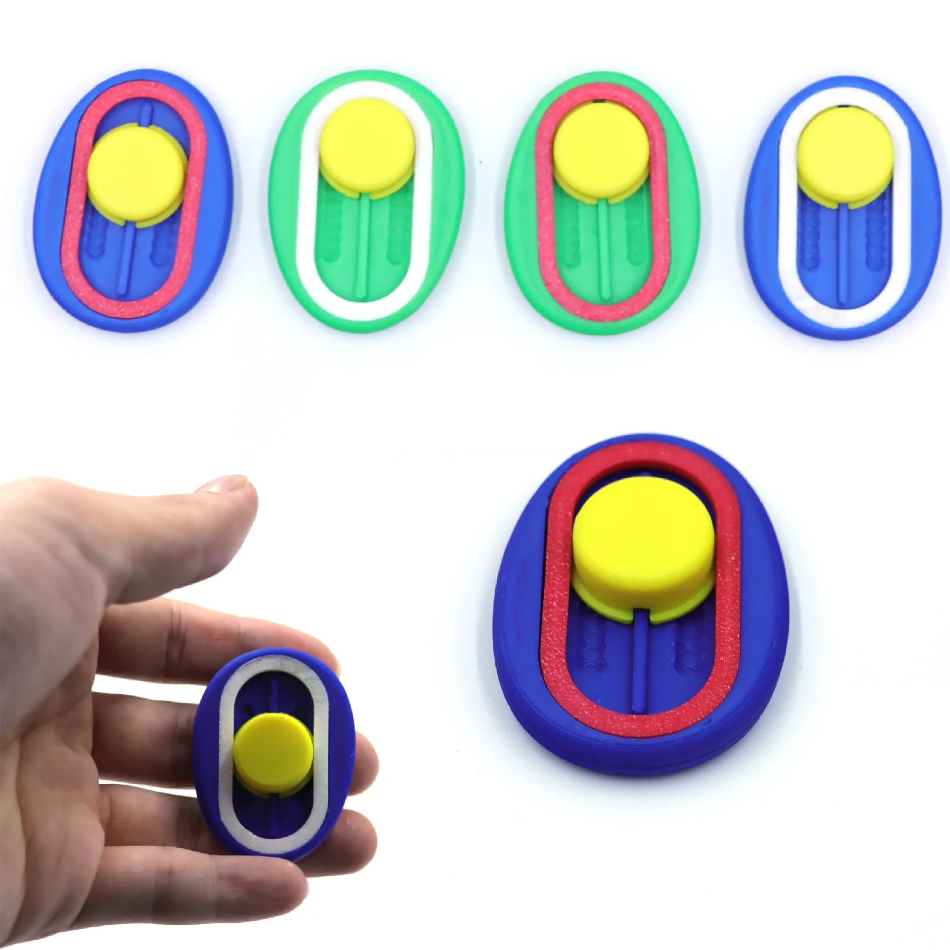 Cursore tattile magnetico Agitarsi Giocattoli per bambini EDC Plastica Dito Push Card Antistress Spinner Giocattolo Autismo Ansia Sollievo ADHD Giocattolo