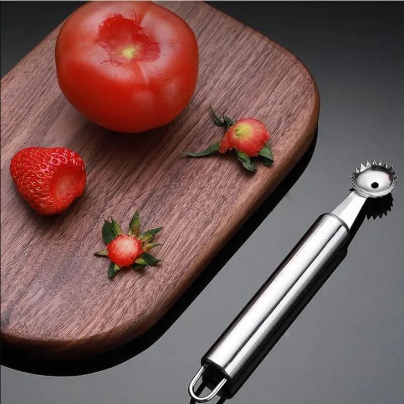 Stainless Steel Tomato Corer Remover Multi-Functional Fruit Huller Tool for Strawberry Cherry Kitchen Food Prep