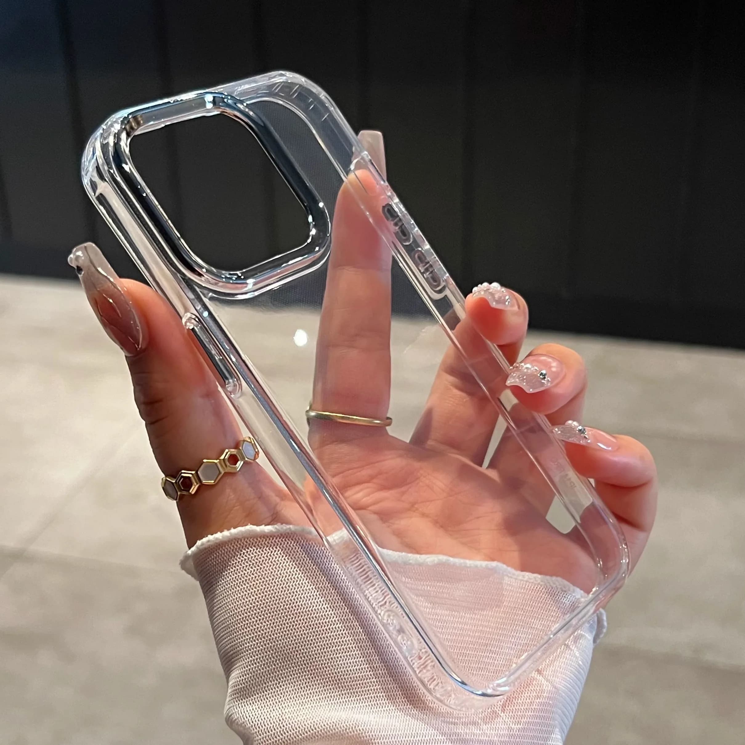 Luxury Clear Silicone Phone Case For iPhone 17 Pro Max 11 13 16 15 14 12 Air Shockproof Transparent Bumper Back Cover