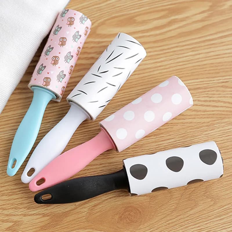 Mini Rullo Adesivo per Vestiti e Tessuti, Rimuovi Pelucchi e Peli, Portatile con Nucleo Sostituibile, Strumento per la Pulizia