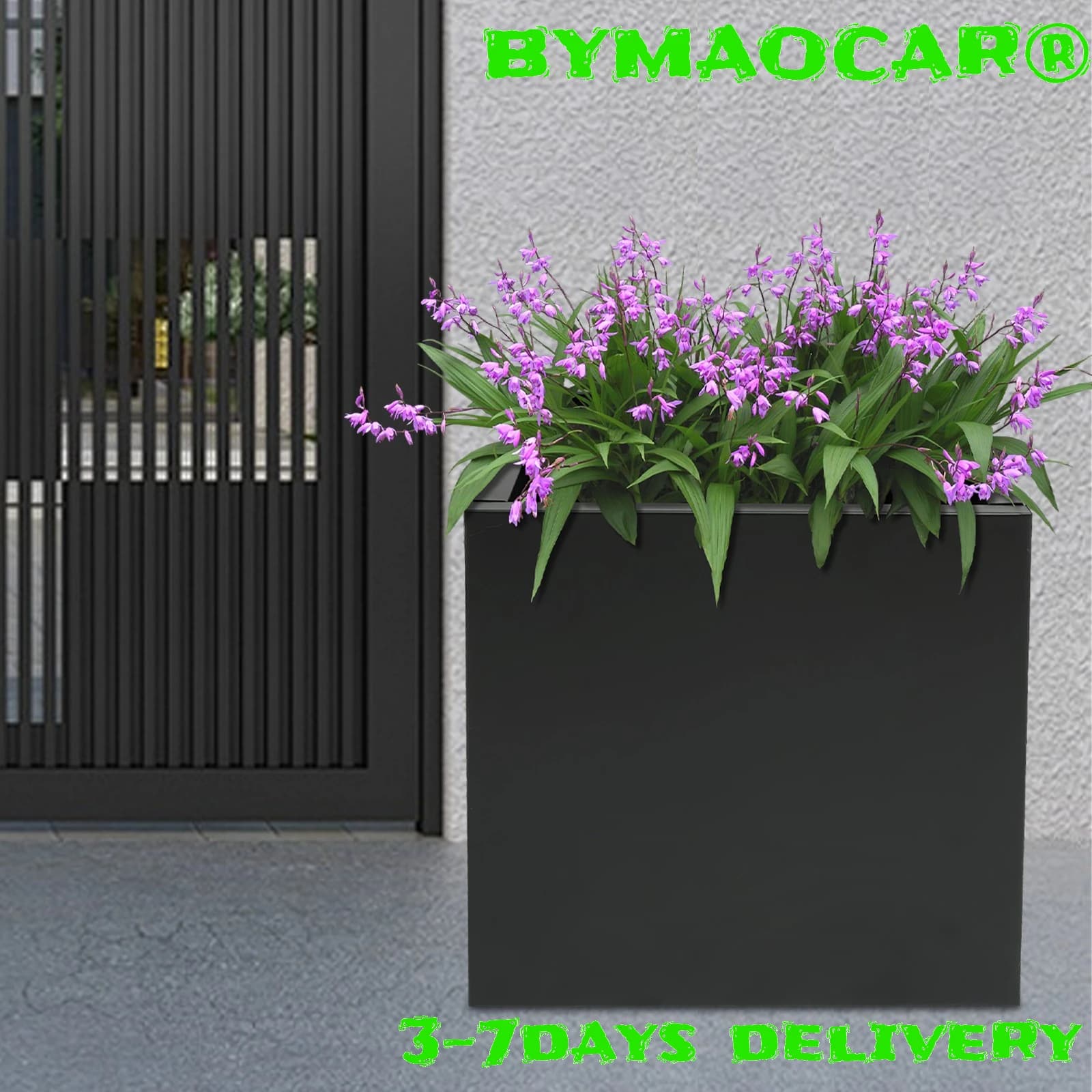 Fioriera in Acciaio, 81x81x81 cm, Vaso Rialzato con Fori Pre-Forati, Decorativo per Giardino, Patio, Balcone