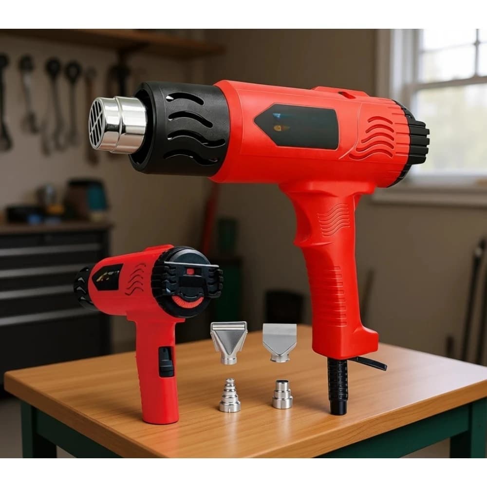 Pistola Termica a Doppia Temperatura 1800W da 120 a 1200°F con 4 Ugelli per Artigianato, Pellicole Termoretraibili e Riparazioni Elettroniche