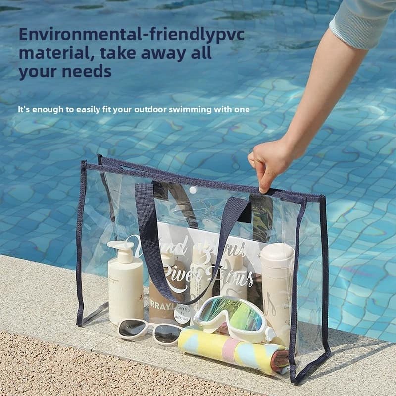 PVC portable swimming bag cosmetic storage bag multifunctional waterproof transparent wash bag large capacity beach bag ZY118