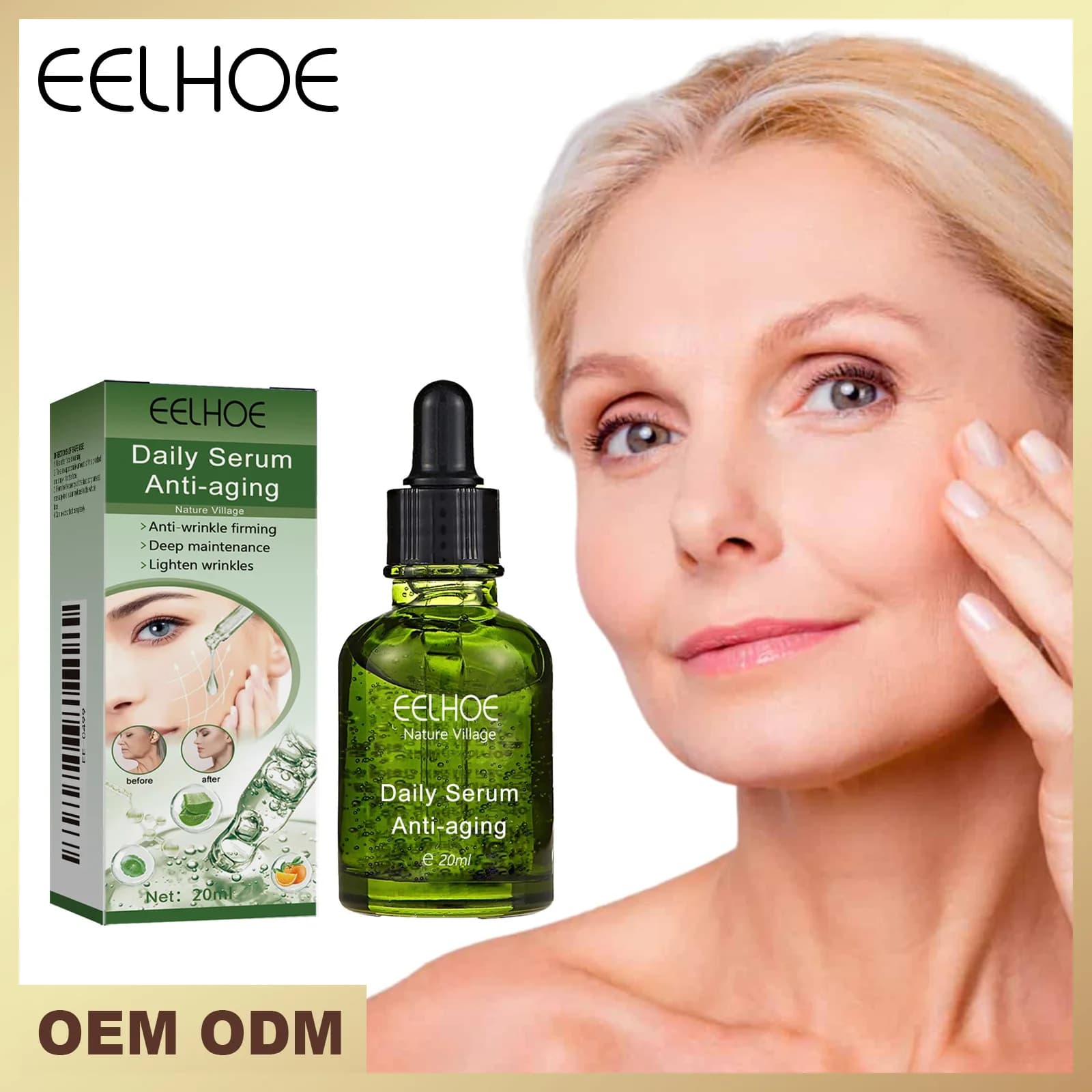 EELHOE Anti-Wrinkle & Firming Serum Hydrating Moisturizer Anti-Aging Essence for Fine Lines & Early Aging Prevention