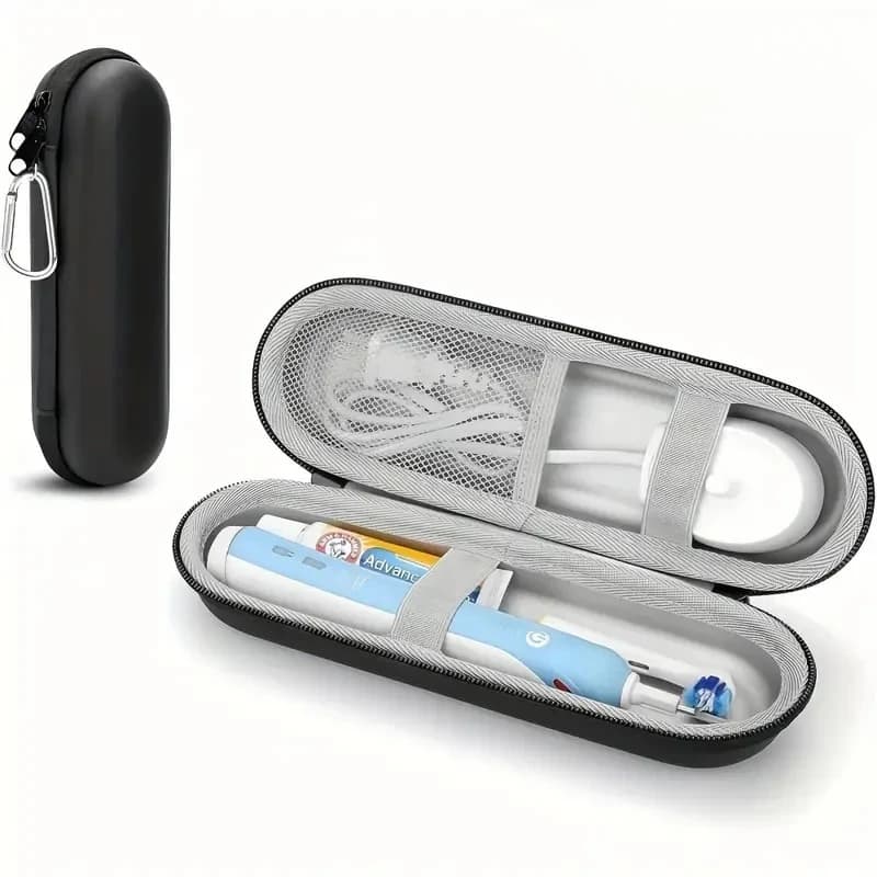 Custodia da viaggio per spazzolino elettrico in EVA, organizer antiurto e impermeabile con grande capacità per spazzolino e testine