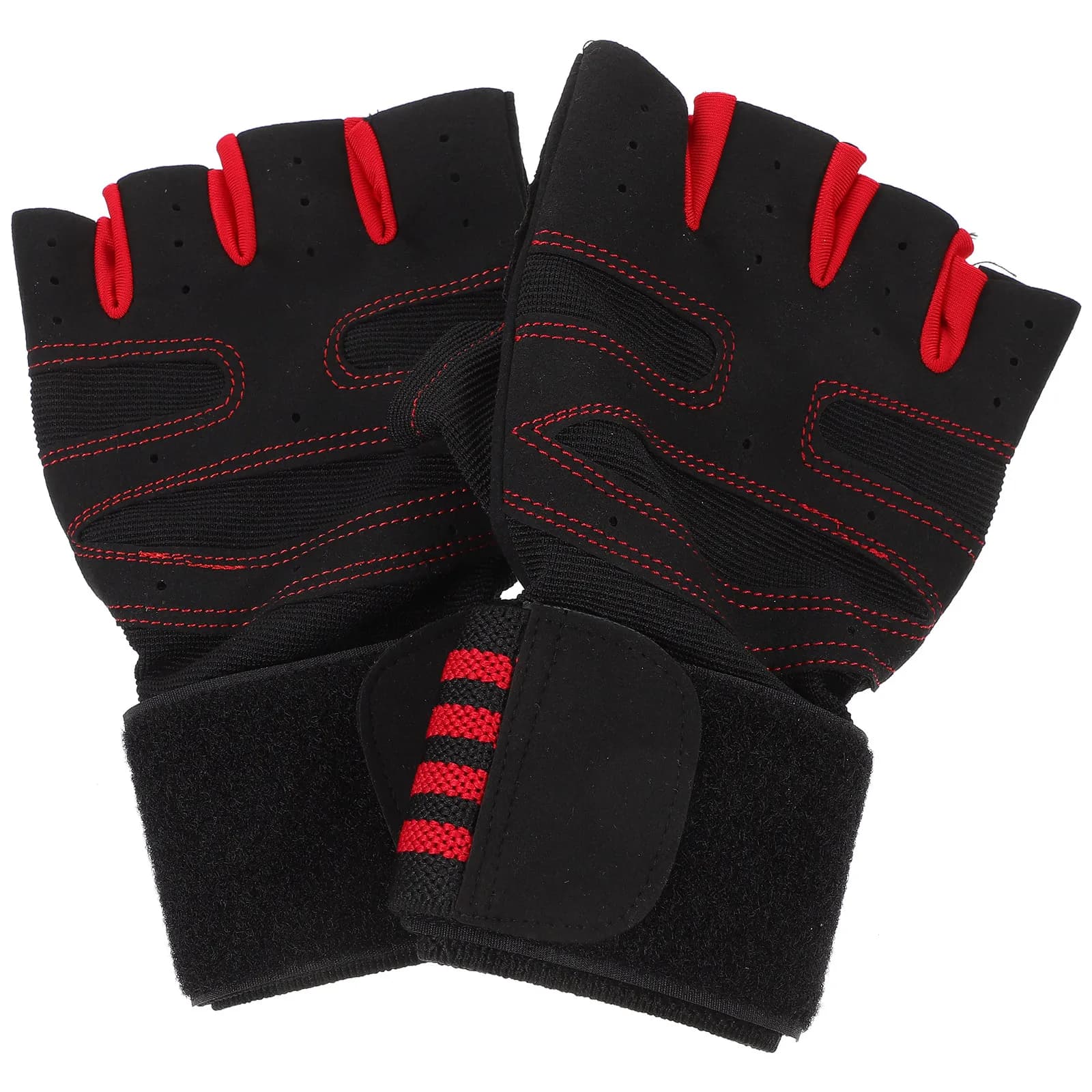 1Pair Exquisite Workmanship Weightlifting Gloves Anti-Slip Breathable Sports Gloves for Fitness Bodybuilding Workout Gym