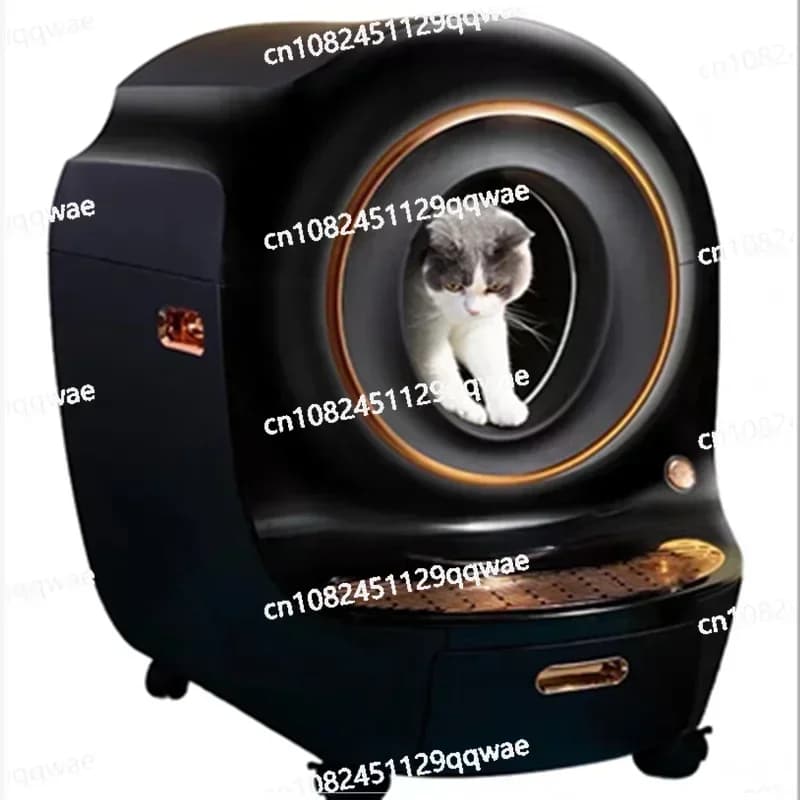Lettiera per gatti intelligente da 15 kg, adatta per toilette automatica per gatti, macchina per pala elettrica chiusa extra large