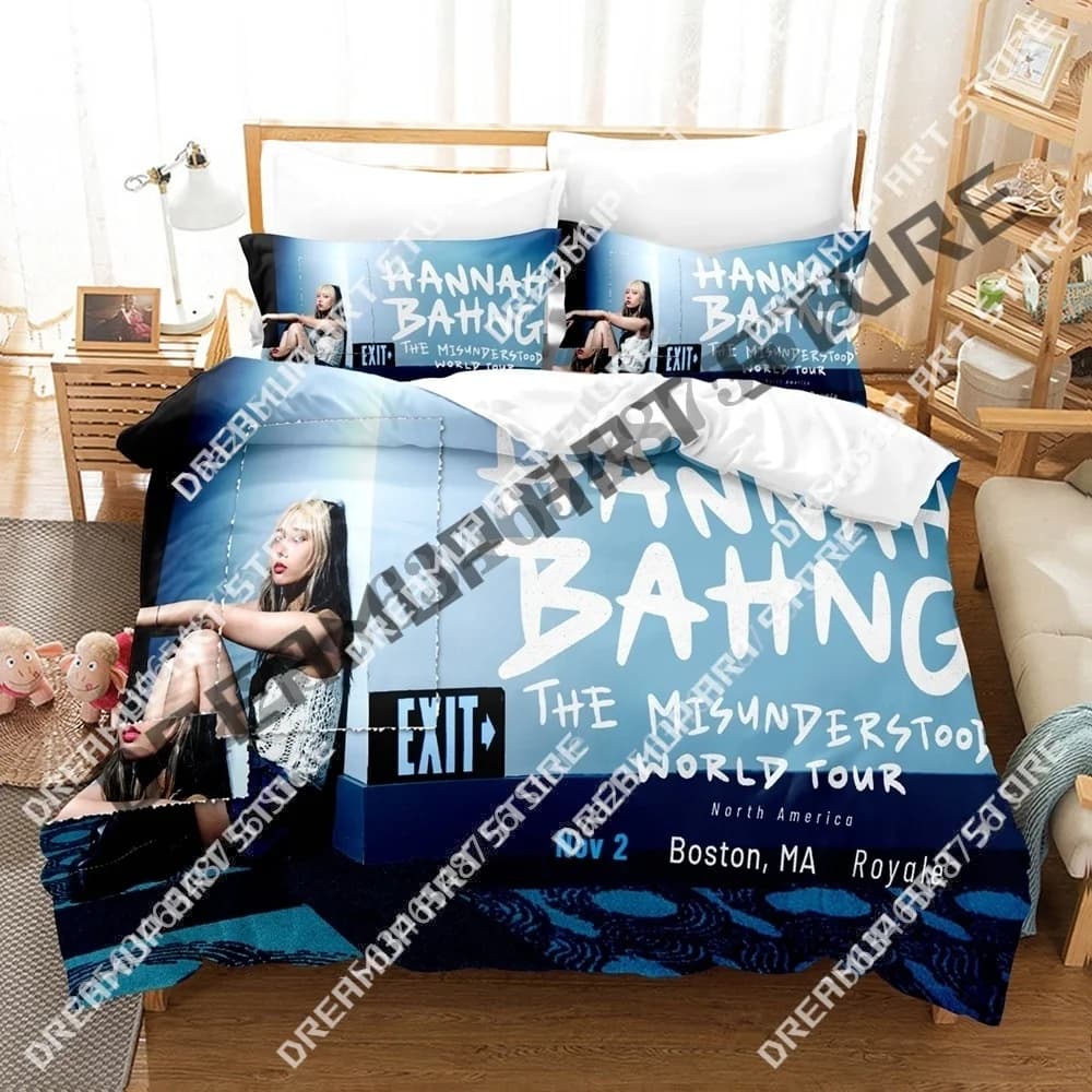 Set biancheria da letto Hannah Bahng con stampa 3D Twin Queen King Copripiumino full size Federa Letto ragazzi ragazze Tessili per la casa per adulti