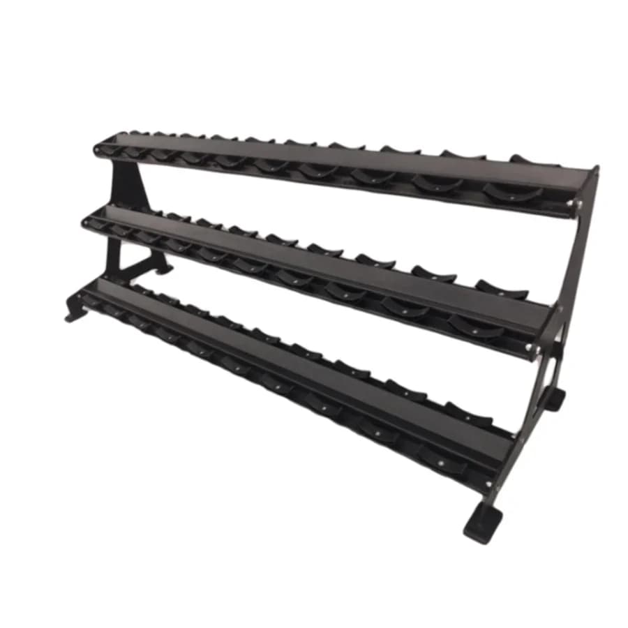 Commercial Fitness Gym Equipment 3 Tier 15 Pair Stand Dumbbell Weights Rack Dumbbell Power Storage Rack