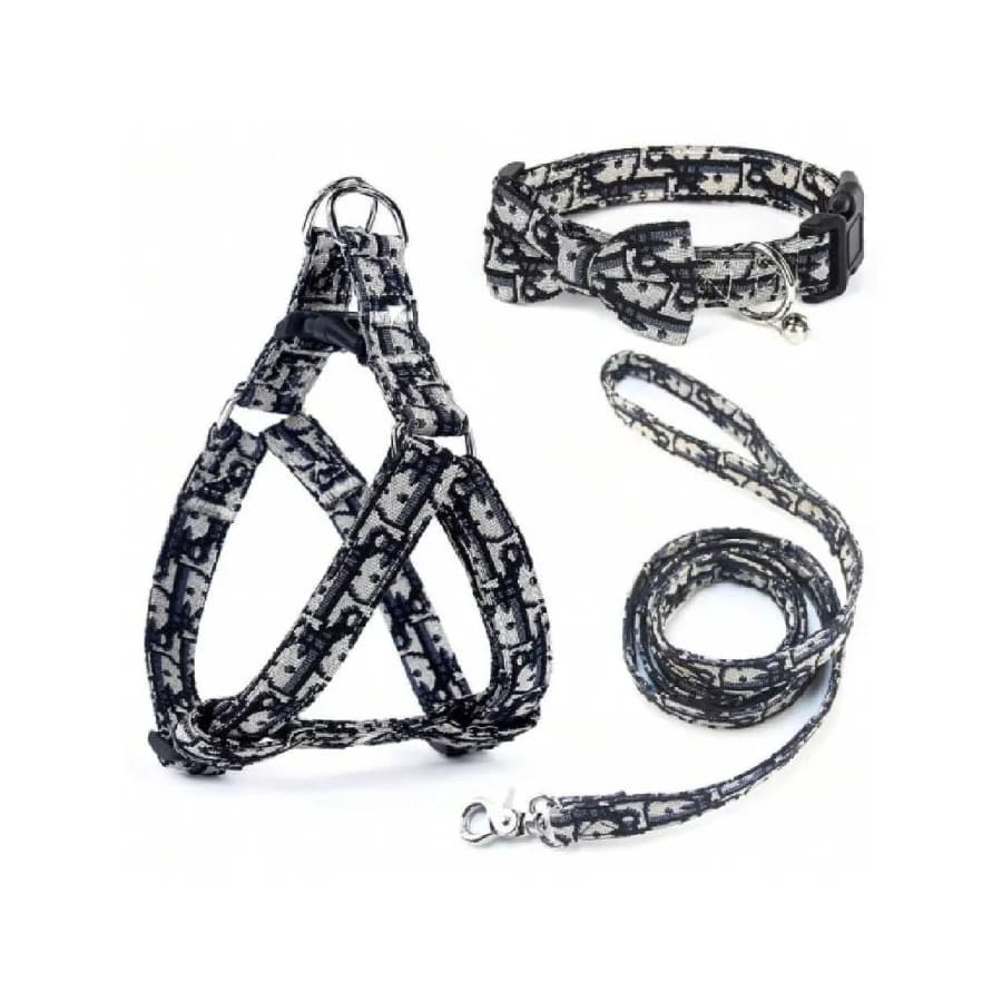 【New style】Dog Collar And Harness With Leash Set, Breathable Puppy Harnesses For Small Dogs, No Pull Easy Walking Pet Harness,